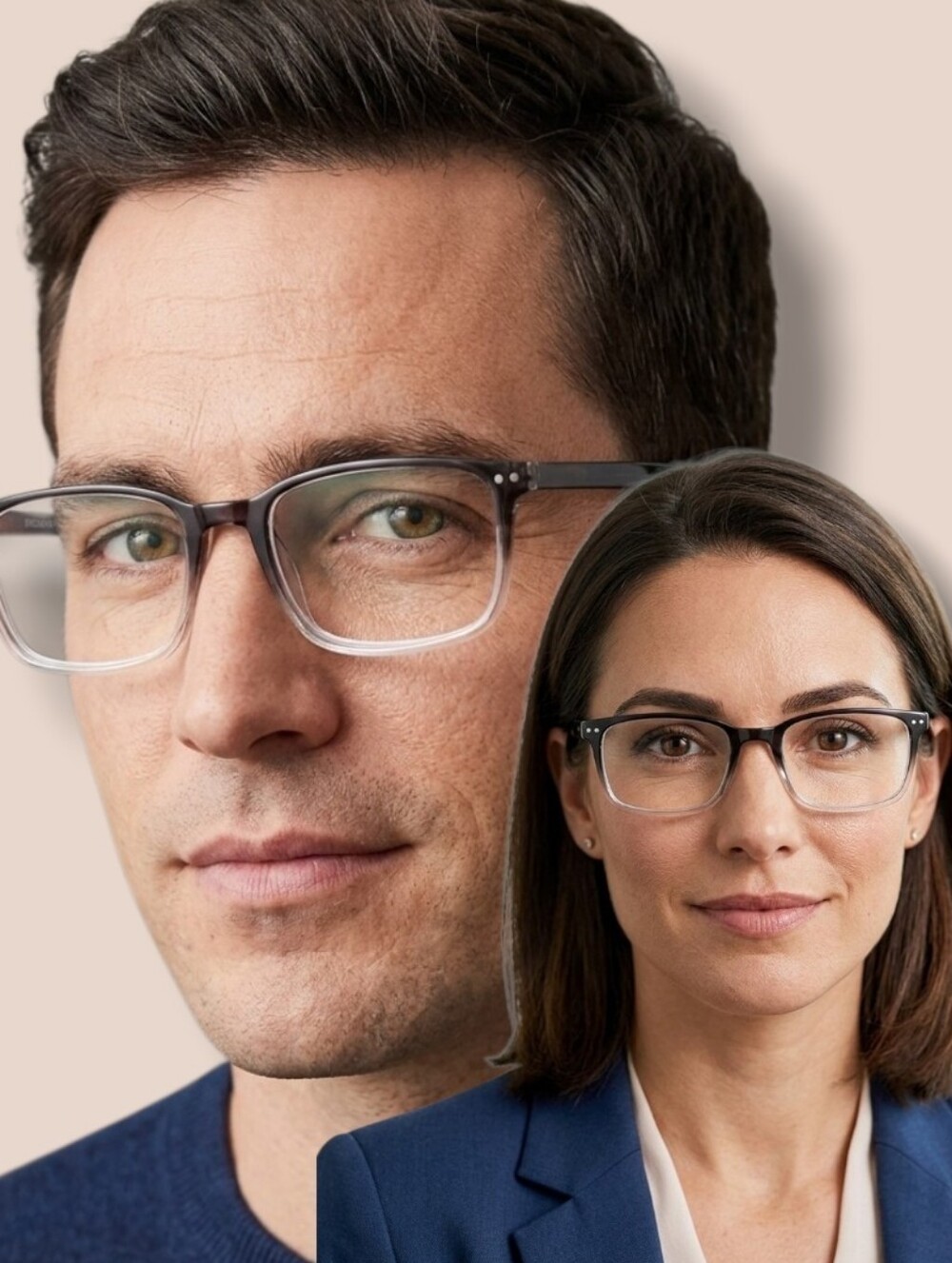 New 💐 Dockers Premium Quality Reading Eyeglasses +2.50 Smoke Black